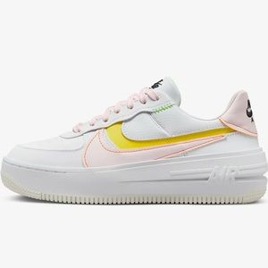 Nike Women's Air Force 1 Shadow White Pink Yellow